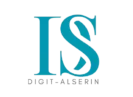 DIGIT-ALSERIN company logo in blue serif typography